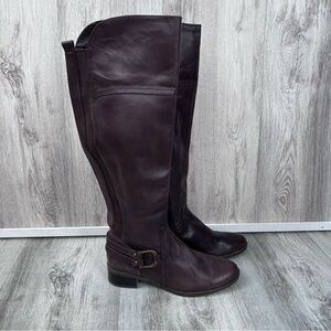 Audrey Brooke Knee High Riding Boots Women 6.5  Brown Leather Equestrian Western